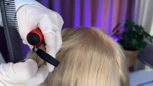 АСМР ТРИХОЛОГ 💆🏼♀️| Осмотр кожи головы, Массаж го?