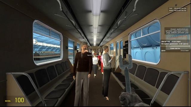 Илья играет в GARRY'S MOD METROSTROI / Subway Simulator / Запуск и обкатка