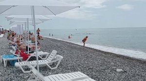 Гагра 2025. Пляж Гранд Отель Абхазия.