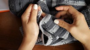 Брюки в клетку крючком. Вязание крючком. Брюки часть 4. Задние полотнища брюк