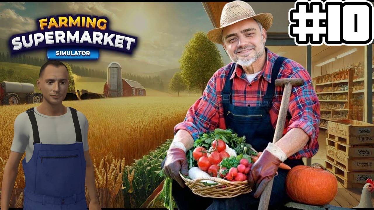 НАНЯЛ СОТРУДНИКА | СИМУЛЯТОР ФЕРМЫ Farming & Supermarket Simulator #10 смотреть онлайн