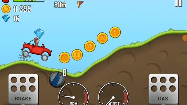 Играем в игру Hill Climb Racing смотреть онлайн