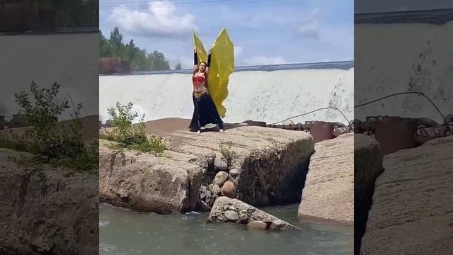 Восточный танец с крыльями