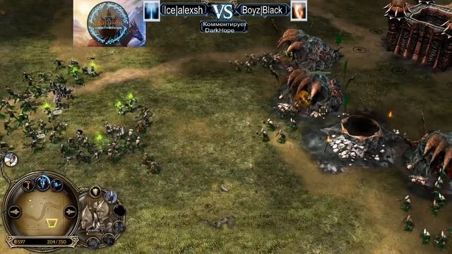 Реплей-AlexShellNot VS Boyz/Black(Гондор VS Гоблины) BFME II: THE RISE OF THE WI смотреть онлайн