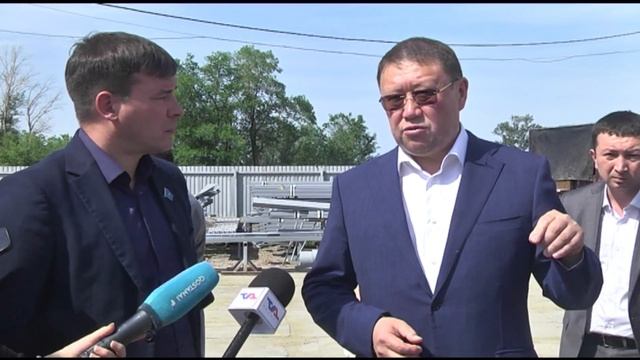 Встречаем акима Костанайской области - Аксакалова К. И. у себя на территории завода смотреть онлайн