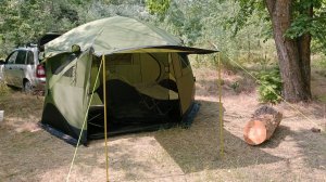 Палатка полуавтомат . Обзор палатки туристической .