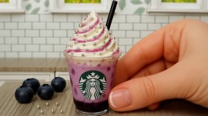 Сливочный Миниатюрный Напиток с Голубикой 🫐🥛 Приготовила Мини Напиток 🥤 Мини Кухня
