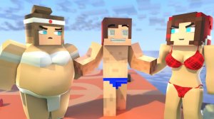 Толстушка-вампир против Алекса в  МАЙНКРАФТЕ анимация