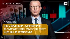 Пронько: Неуёмный аппетит олигархов разгоняет цены в России