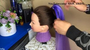 💜 Высокий хвост из канекалона 💜 🌿 Прическа на выпус