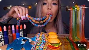 ASMR ЖЕЛЕ ЛАПША, ЖЕВАТЕЛЬНОЕ ЖЕЛЕ, ВЕРЕВКА БОТАНИКА, СЪЕДОБНАЯ ПОМАДА, ЖЕВАТЕЛЬНЫЕ АКУЛЫ, ЖЕЛЕ-СОЛОМ