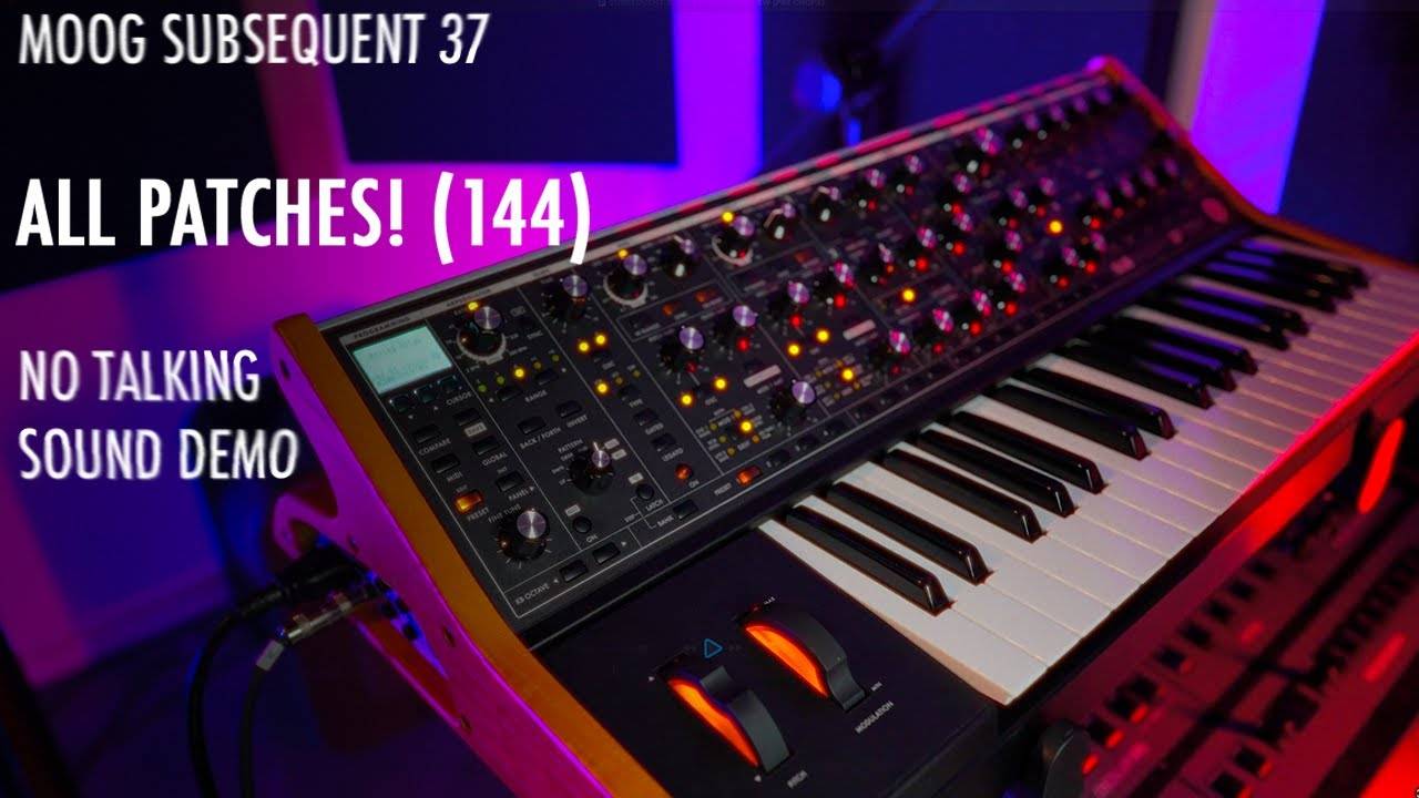Moog Subsequent 37: Factory Presets Sound Demo (No Talking)