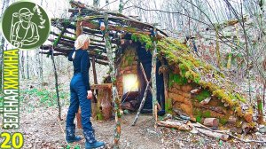 Одна живу в Зеленой Хижине в лесу | Строительство навеса продолжается | 20 |