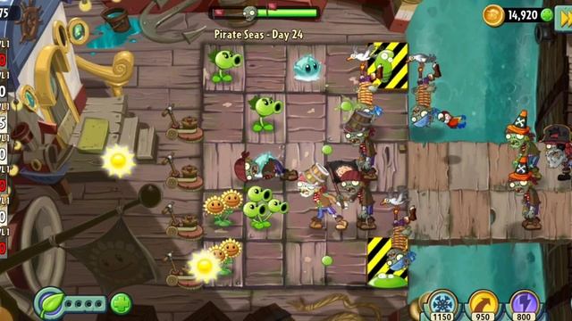 зомби против растений 2 Adventure этап Pirate Seas уровни 21,22,23,24, смотреть онлайн
