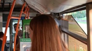 Мини - поездка на зелёном автобусе МАЗ 206 по маршруту №