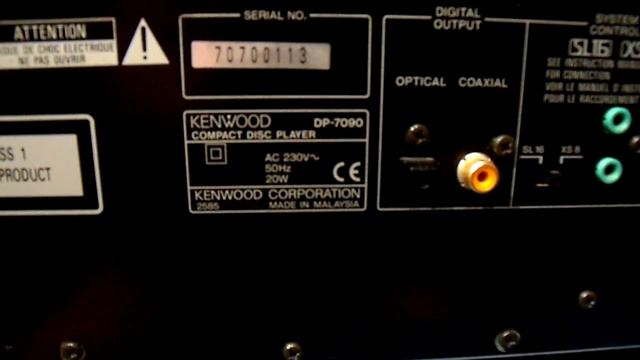 KENWOOD DP-7090 (1997 г) 8*PCM1702, KSS-213C. Обзор проигрывателя. смотреть онлайн