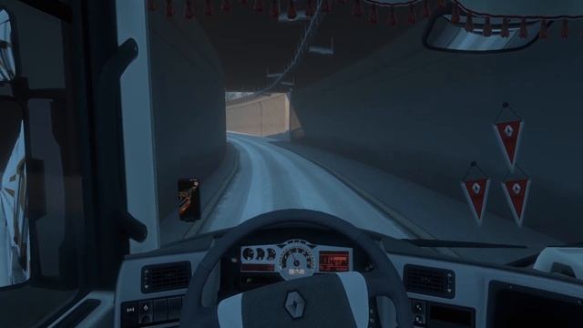 Euro Truck Simulator 2 проста красота зимний мод-PNG Winter 1.49 смотреть онлайн