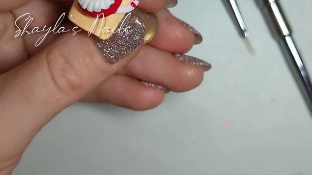 3D Santa nail art tutorial,  plasticine nail decoration / 3Д  Дядо Коледа нейл ар?