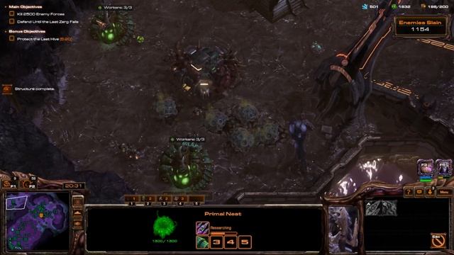 StarCraft 2 WoL Zerg Edition задание "В кромешной тьме" смотреть онлайн