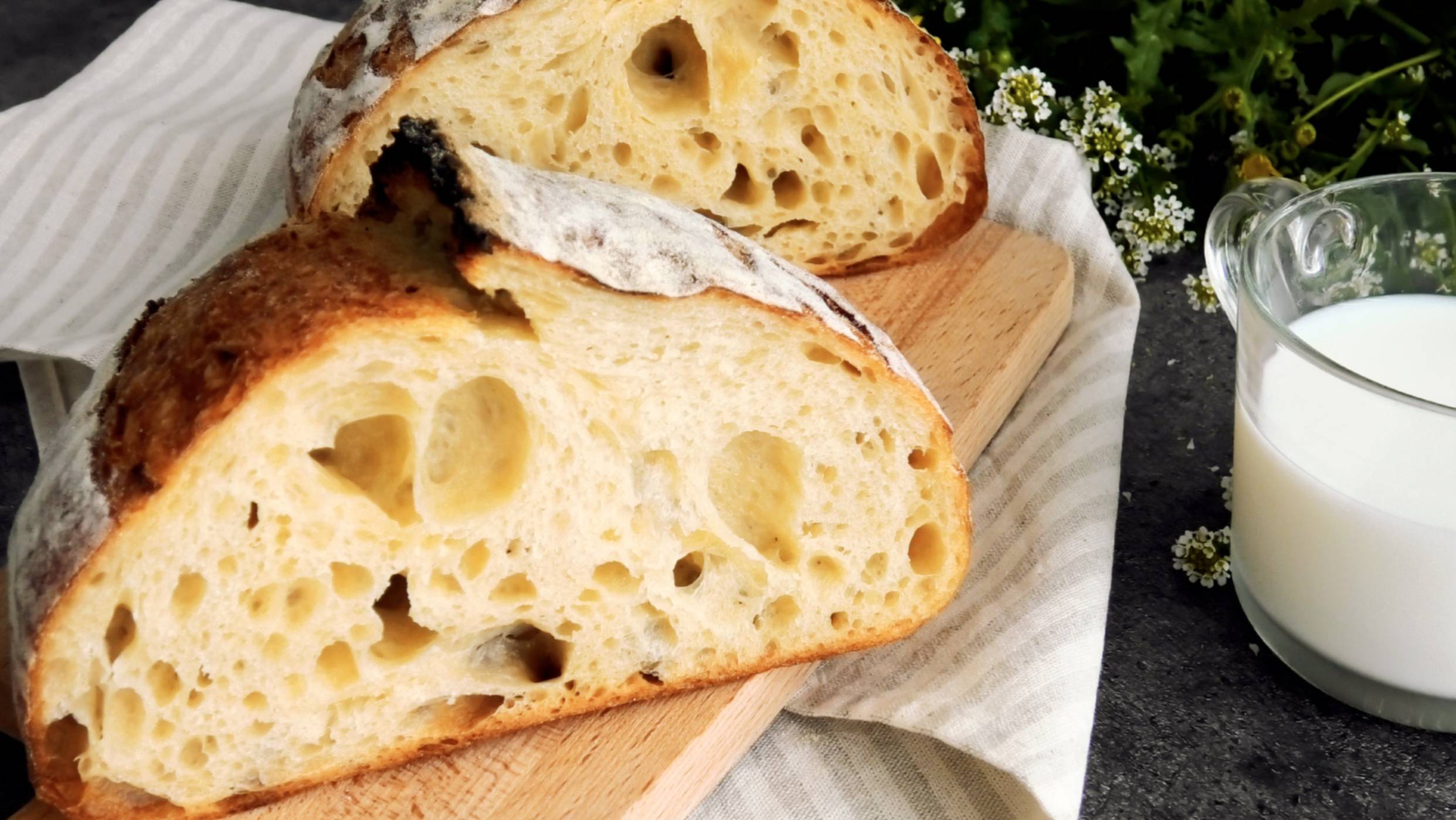 Пшеничный хлеб Тартин на закваске смотреть онлайн