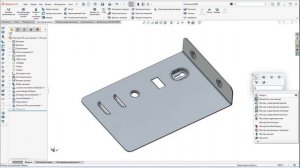 SolidWorks. Штамп (Метка). Листовой металл. Инструмент формы