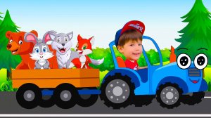 Развивающий мультик для детей  Лесные животные Брозаврики Обучающие песенки Синий трактор