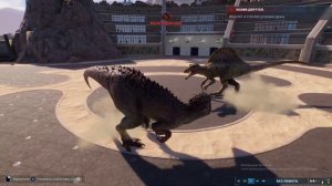 Спинозавр против Индоминуса Рекса. Jurassic world evolution 2.