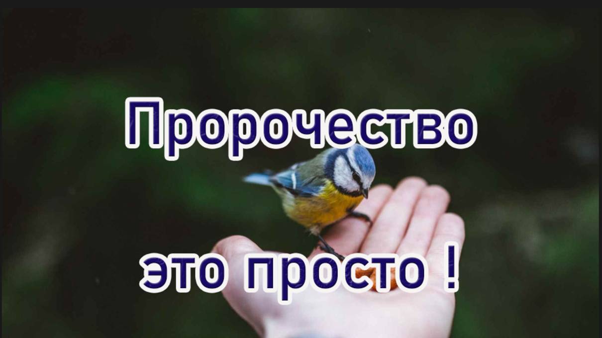 Пророчество это просто