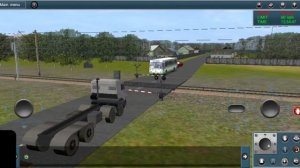 Trainz android сборник поездов на ЖД переезде возле станции ?
