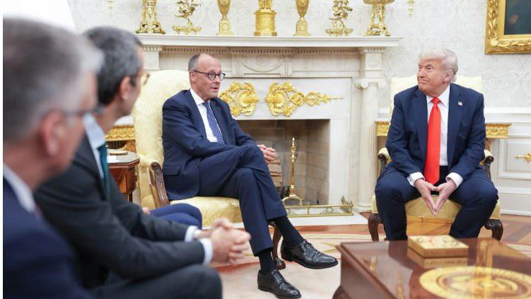 Миссия Мерца по Украине в Вашингтоне завершилась провалом, Трамп просто развёл руками перед ним