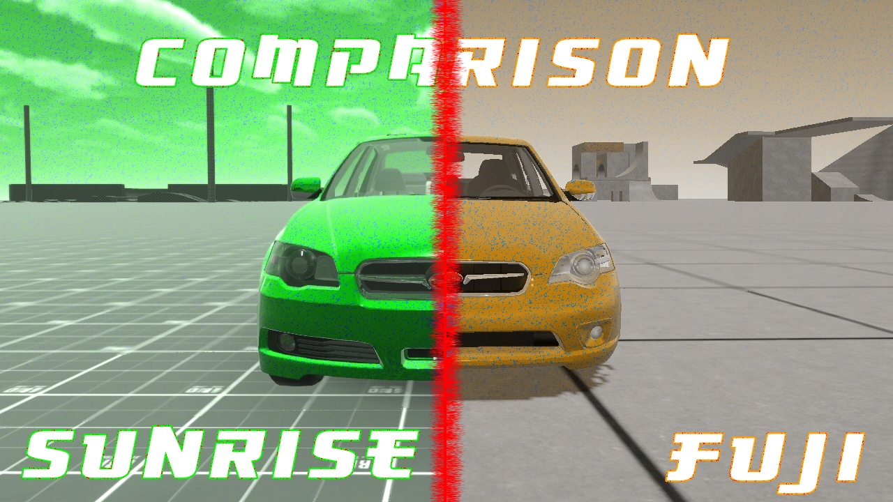 Comparison Sunrise Fuji (Flexbody, Cindy Car Drive Mod)