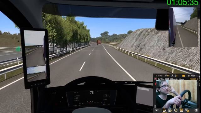 Euro Truck Simulator 2 - Конвой - Выполняем Ивент - Руль Logitech G27 смотреть онлайн