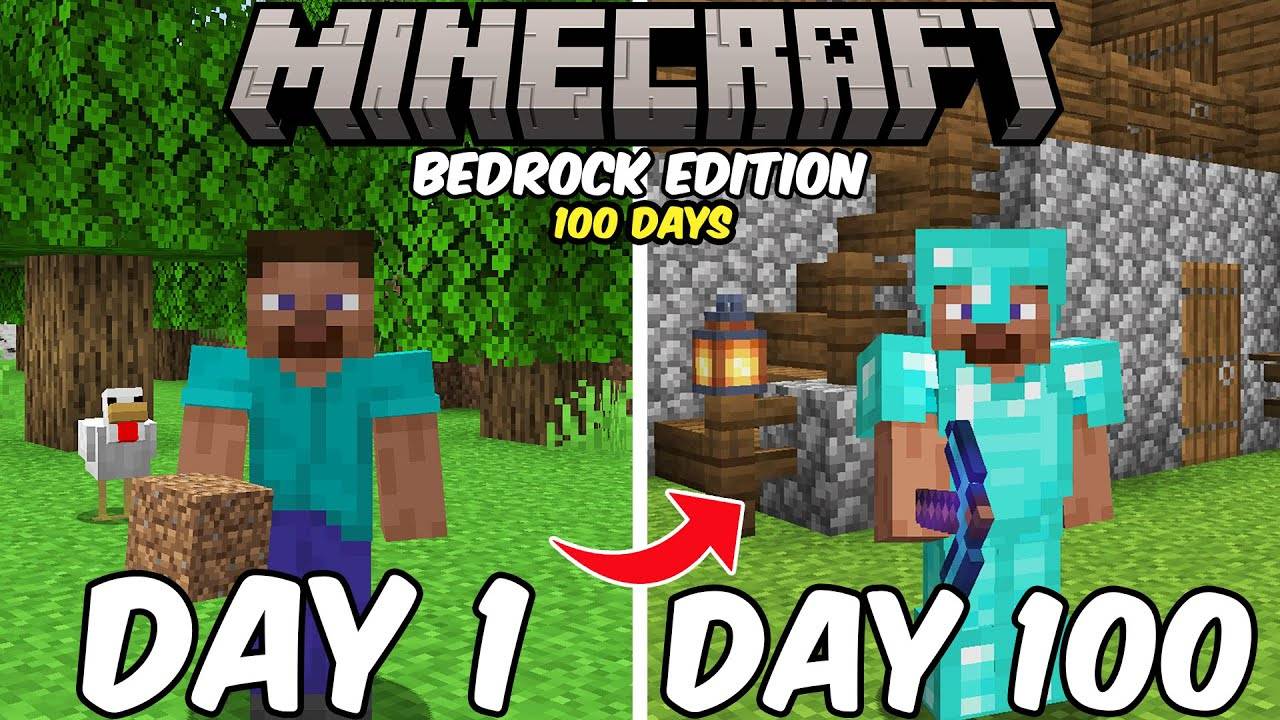 100 дней в Minecraft Bedrock Edition