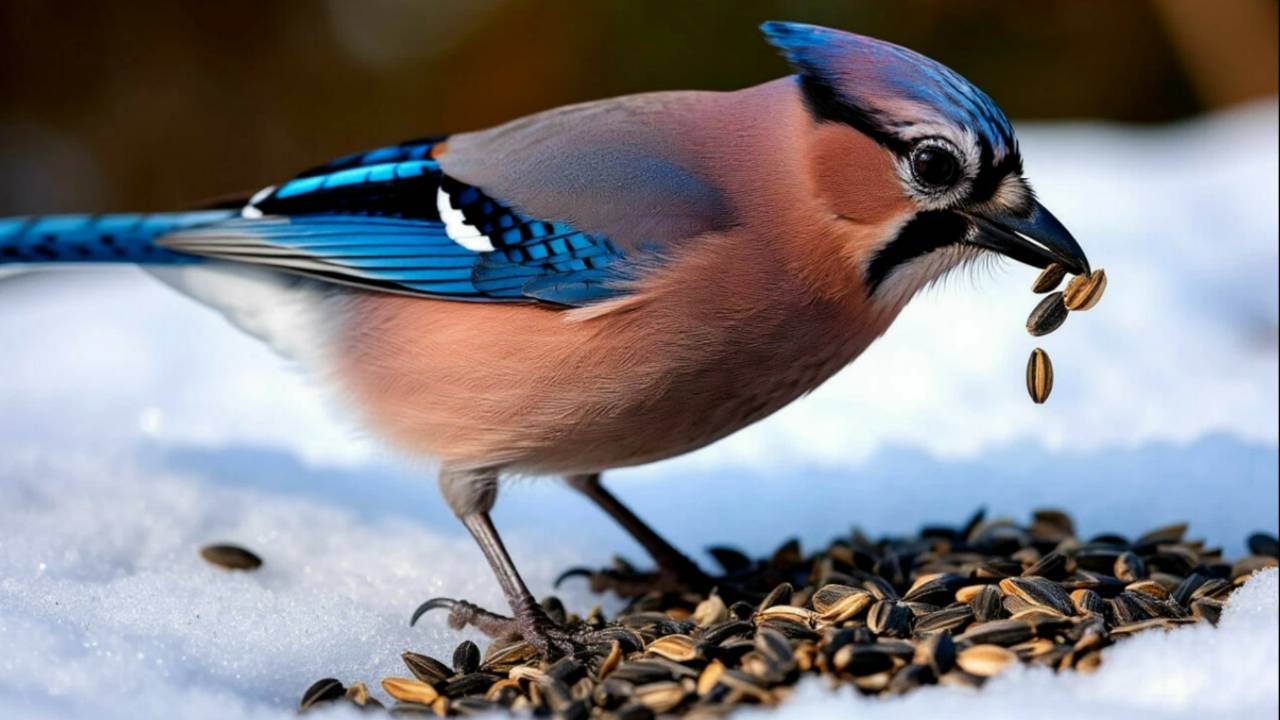 Пернатые на кормушке (28.02.2025 года) смотреть онлайн