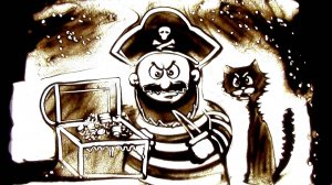 Мастер -класс по рисованию песком Пират