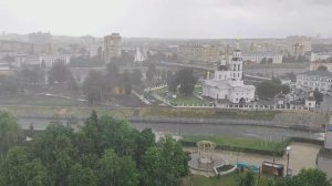 Ливень с градом в Орле