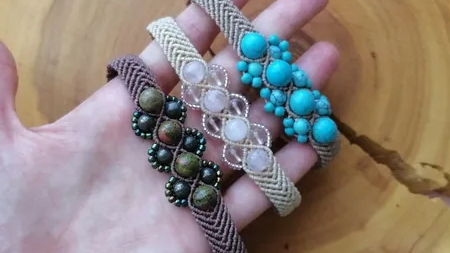DIY Браслет плетёный макраме из бусин