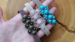 DIY Браслет плетёный макраме из бусин