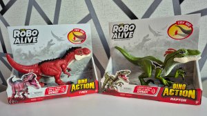 Роботы динозавры 🦖 Распаковка Robo Alive. Ти-рекс и Раптор. Интерактивные игрушки 🤖