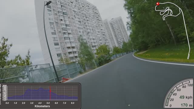 Крылатские холмы, гонка с раздельным стартом, CyclingRace 2025 г. Вид от первого лица любителя. смотреть онлайн