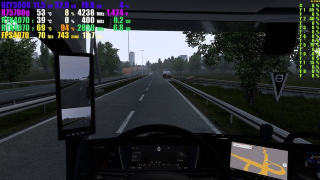 Euro Truck Simulator 2 мои настройки графики 2К на RTX 4070 смотреть онлайн