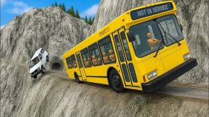 Тачки против падений с обрыва. Соревнование по вождению в BeamNG Drive