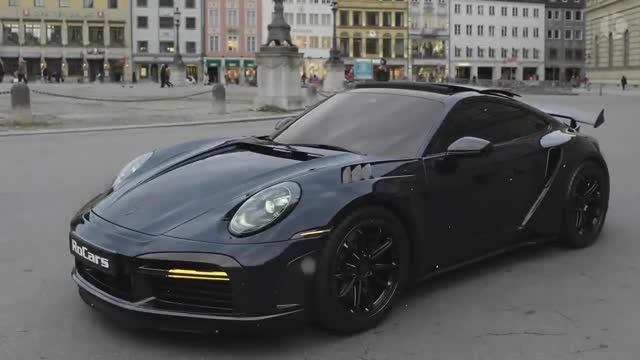 2023 Porsche 911 Turbo S - Full Black_Blue Carbon 911 By TopCar Design