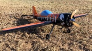 SU-31M Angry Fish RC-plane. Первый запуск мотора на модели.