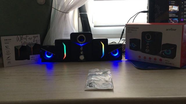 Колонки Aceline ASP240, DEXP R500, и разветвитель Cablexpe.