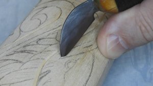 Топорище резное «Ворон» #15 / A drawing on an Ax