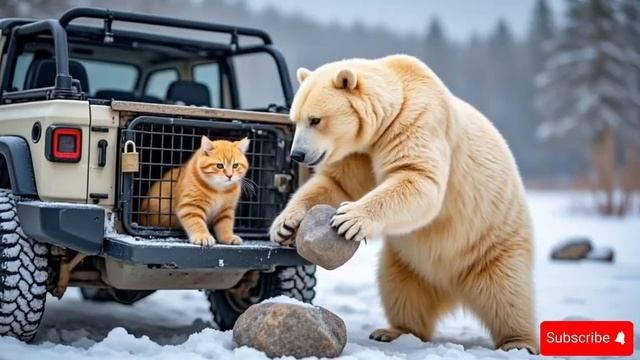Ginger Kitten & Mama Cat Rescue Stuck Tiger! Husky Rescued Ginger Kitten Captured by Trafficker 🐾 смотреть онлайн