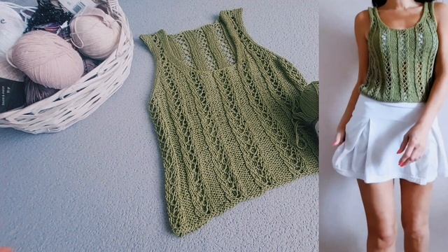 ВЯЖЕМ КРАСИВУЮ.МАЙКУ НА ЛЕТО/Nako Calico Simli или Yarnart ELEGANCE смотреть онлайн