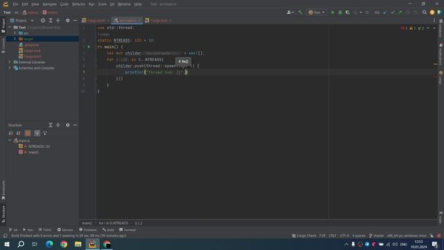 Rust курс. Урок №55 Потоки (коротко)