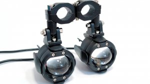 Противотуманные фары 100W для мотоцикла, (Белый-Белый) - Ближний/Дальний света, Стробоскоп